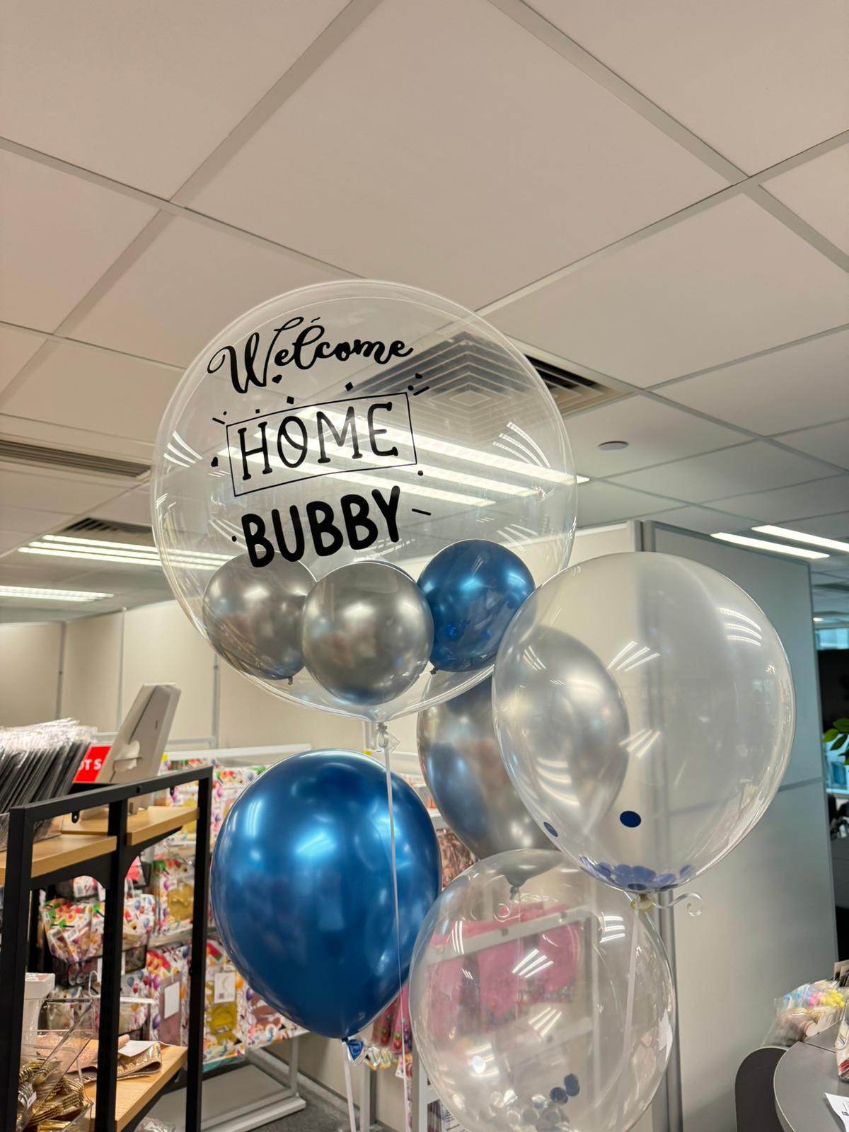 Japanese crystal balloon + rubber balloon bundle set with custom printing (three sizes) - B146 - party X party