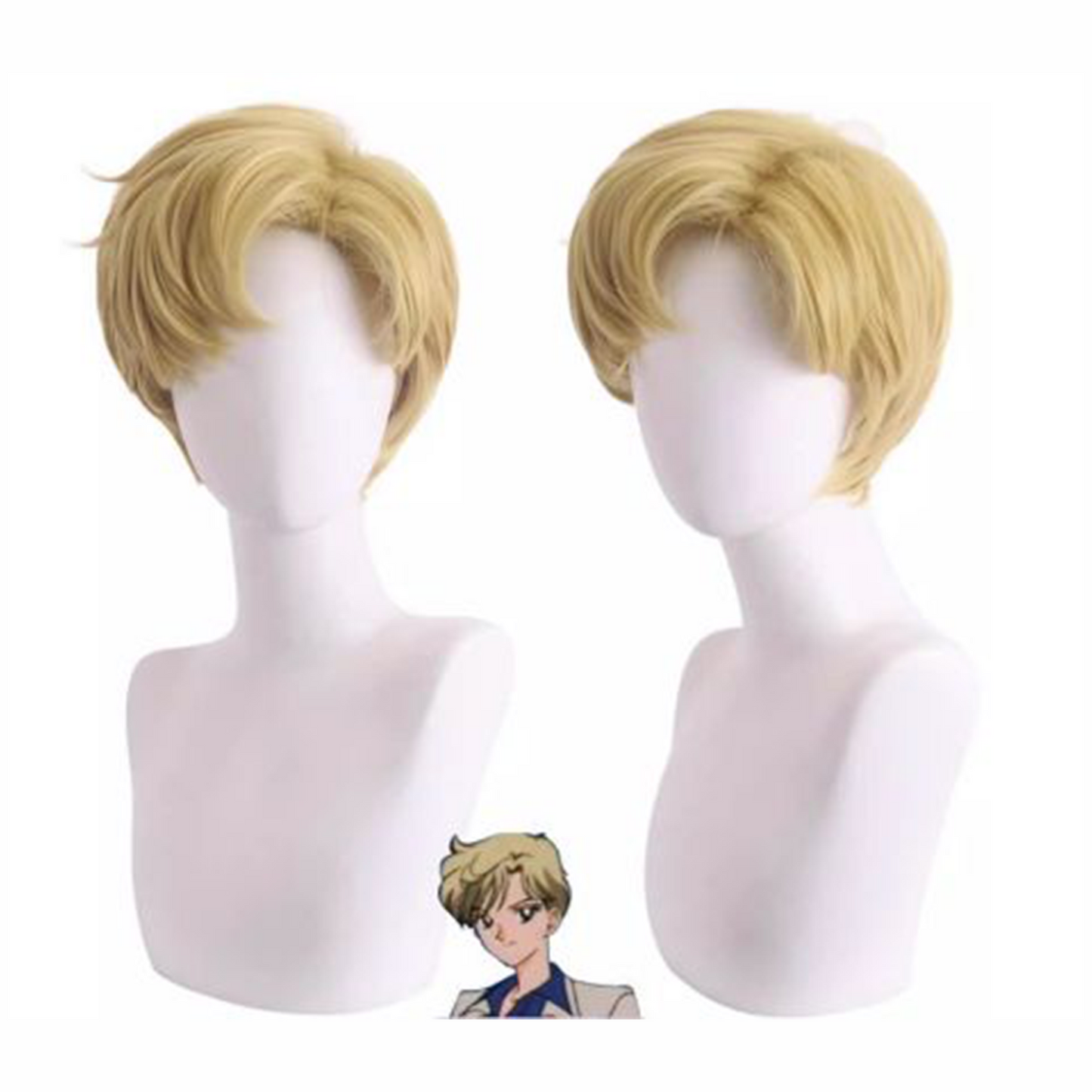 Sailor Moon Haruka Tenou Cosplay Wig – Medium Wavy Style SM018 party X party