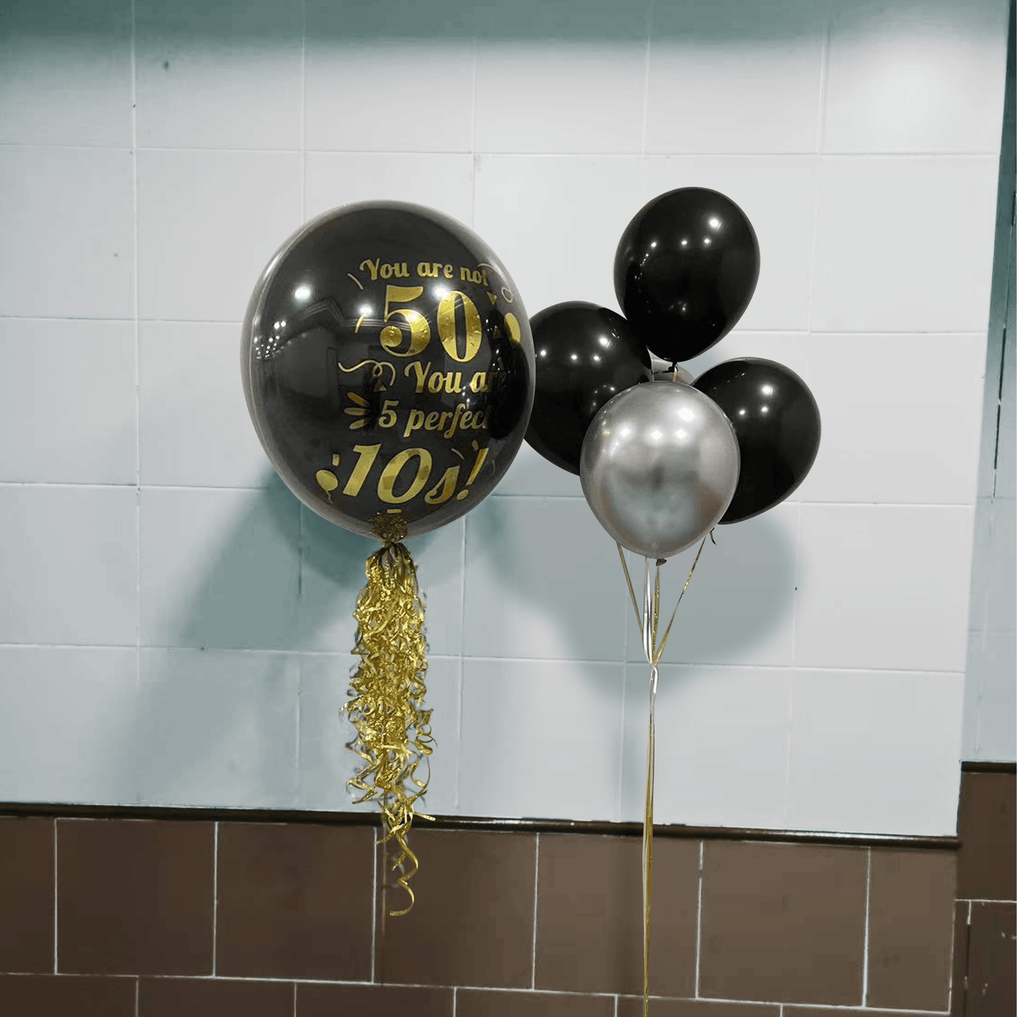 24″ Japanese Wave-in-Wave Crystal & Rubber Balloon Bundle – Custom-Printed – B161 - party X party