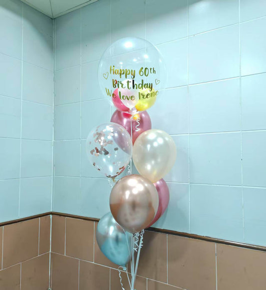 Japanese Crystal & Rubber Balloon Bundle Set – Custom-Printed, Three Sizes – B175 - party X party