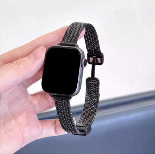 Apple Watch Stainless Steel Wheat Chain Magnetic Band – Women’s Strap SW-13 party X party