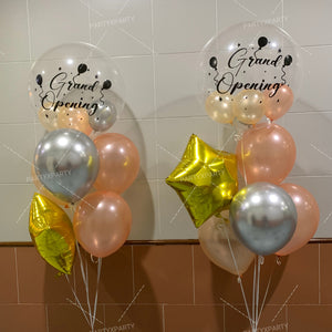 🎈17寸 日本水晶氣球氣球束套裝  訂制印字(1套2個)💛 B134-13