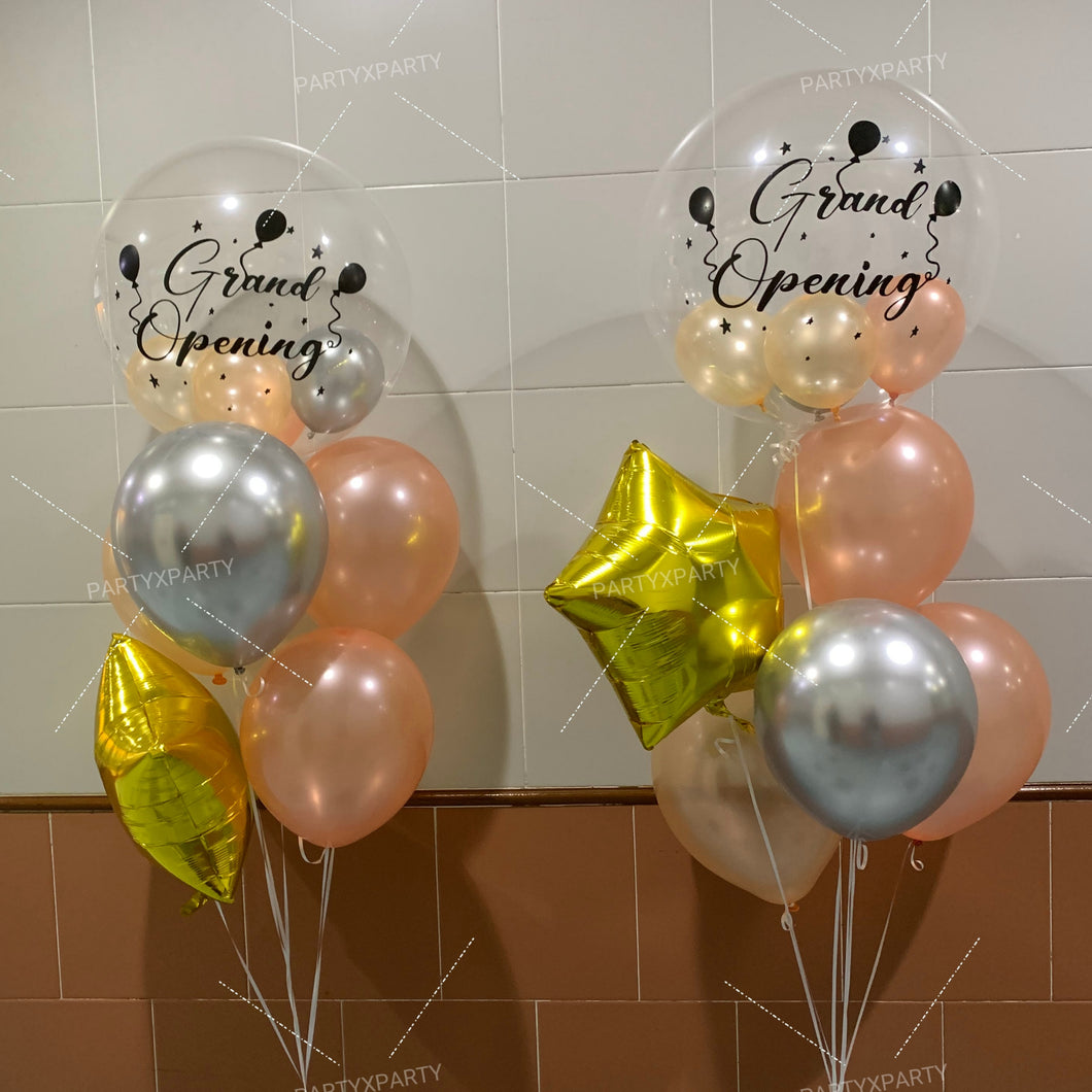 🎈17寸 日本水晶氣球氣球束套裝  訂制印字(1套2個)💛 B134-13