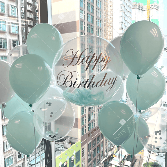 24″ Japanese Crystal (Custom Printed) & Rubber Balloon Bundle–B134-7 - party X party