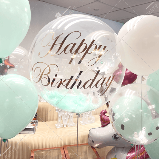 24″ Japanese Crystal (Custom Printed) & Rubber Balloon Bundle–B134-7 - party X party
