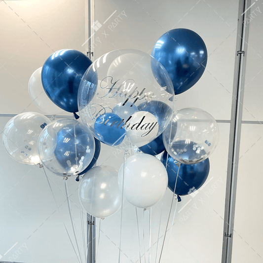 17″ Japanese Crystal (Custom Printed) & Rubber Balloon Bundle – B134-4 - party X party