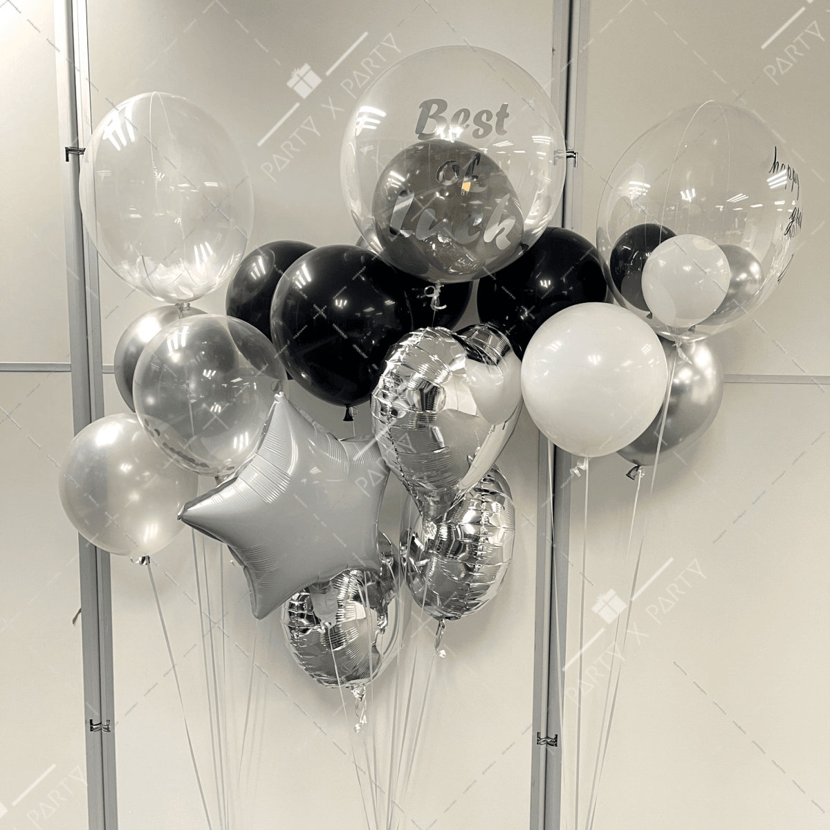 17″ Japanese Crystal (Custom Printed) & Rubber Balloon Bundle –(OS218617)– B134-5 - party X party