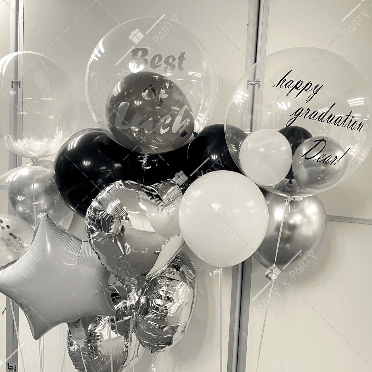 17″ Japanese Crystal (Custom Printed) & Rubber Balloon Bundle –(OS218617)– B134-5 - party X party