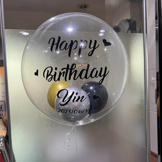 17″ Japanese Crystal Balloon(Custom Printed) + Small Balloon Bundle – B134-1 - party X party