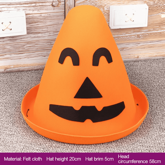 Kids Halloween Pumpkin & Character Witch Hat | Costume Party Accessory - party X party