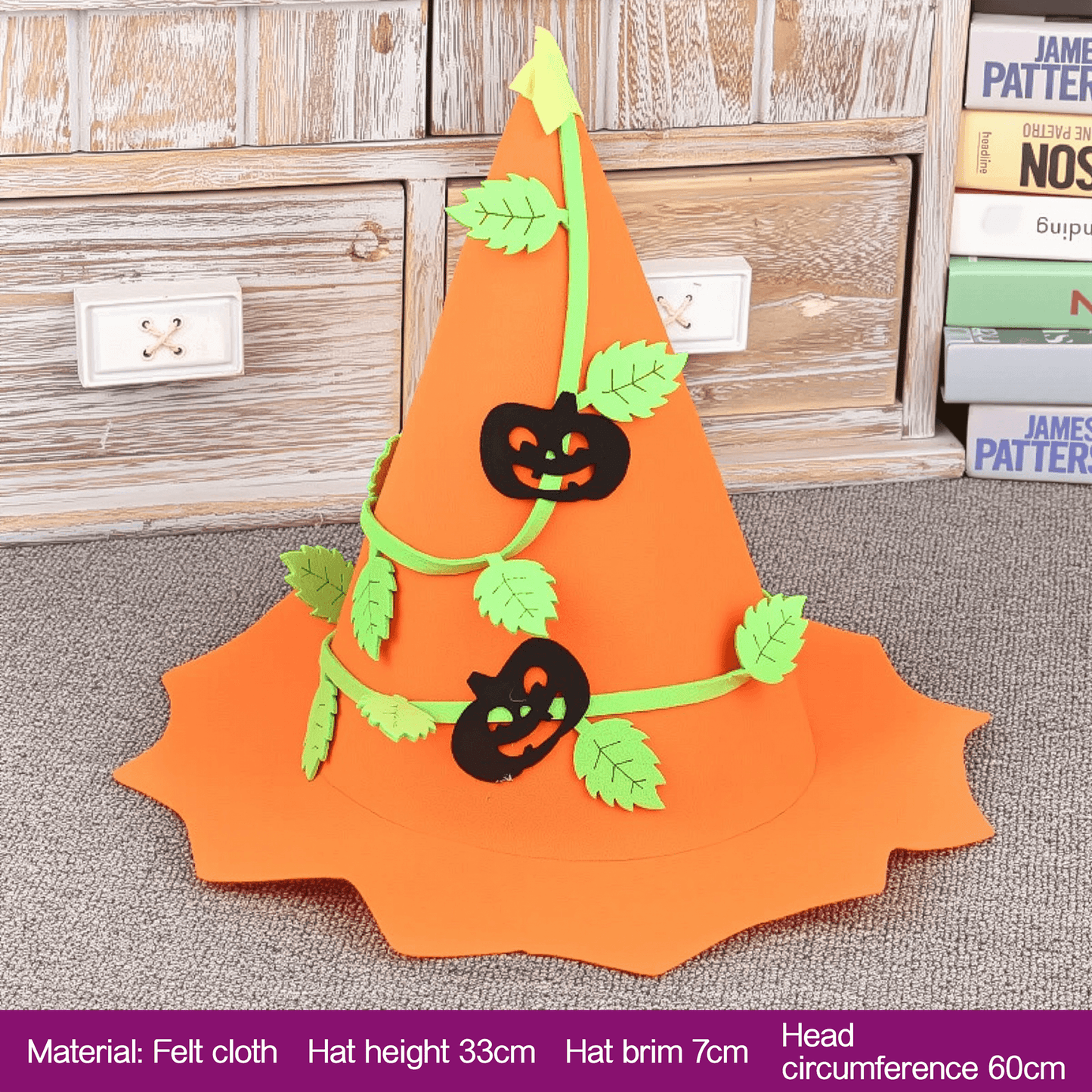 Kids Halloween Pumpkin & Character Witch Hat | Costume Party Accessory - party X party