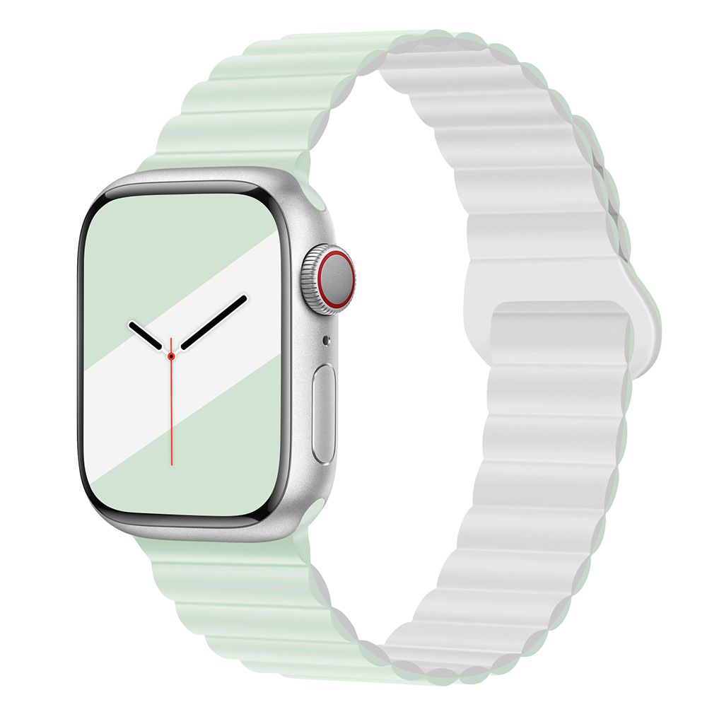Applicable to Apple watch straps 1-10 generations Apple iwatch9S10 second generation two-color buckle silicone magnetic watch strap – SW-03 party X party