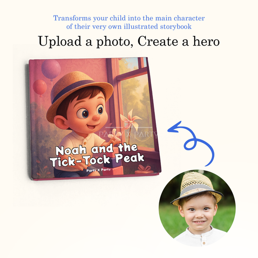 (Your Child's Name) and the Tick-Tock Peak - A Personalized Storybook party X party