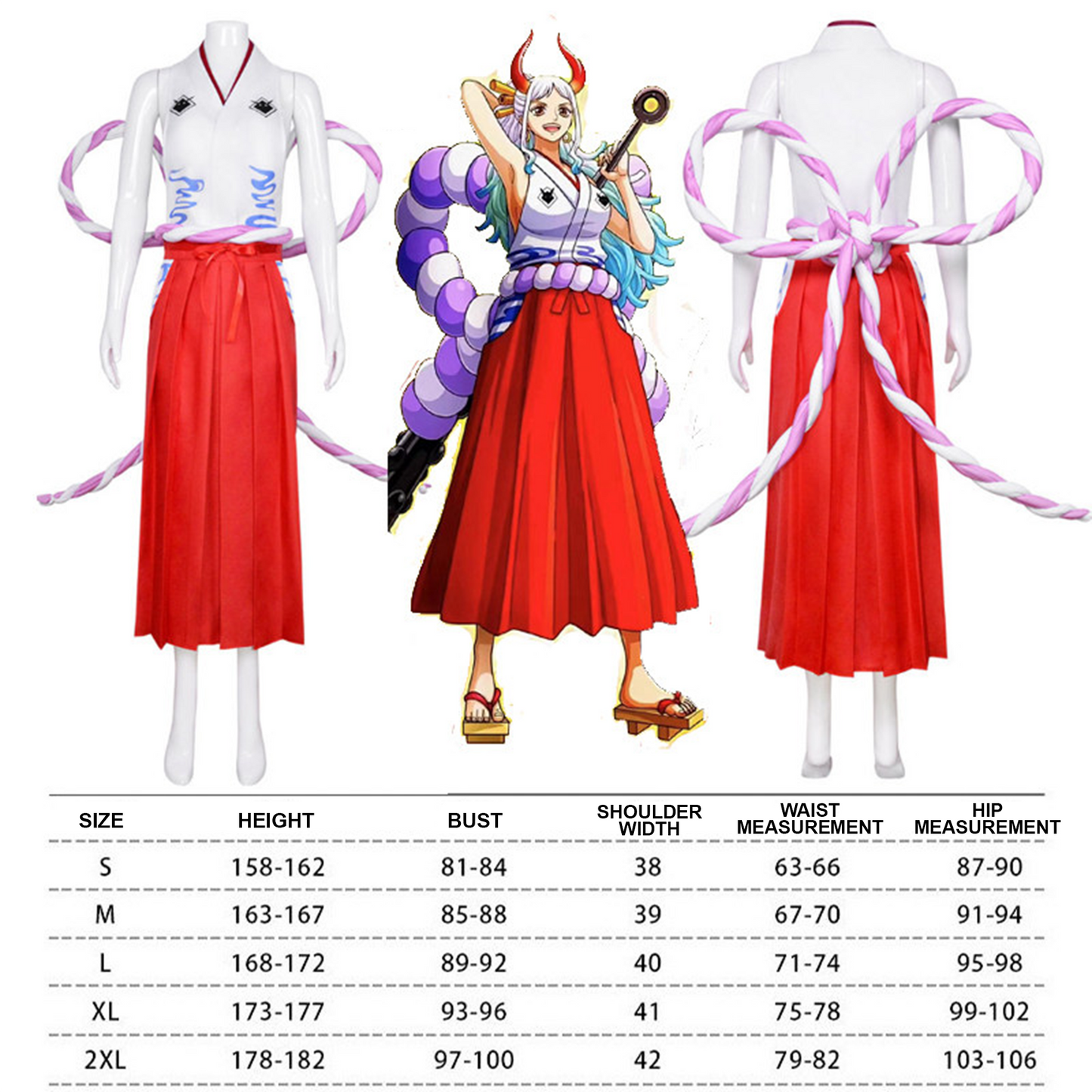 One Piece – Yamato Cosplay Costume – Halloween Women’s Party Performance Outfit 0008 party X party