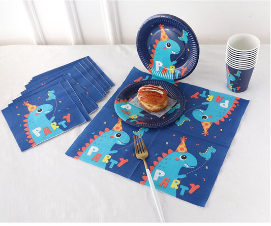 Blue Dinosaur Birthday-themed party for Kids - S029 party X party