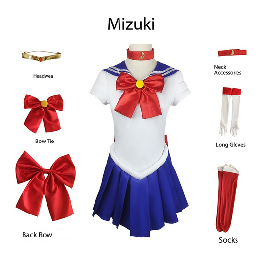 Sailor Moon Usagi Tsukino Cosplay Costume Full Set – Blue Anime Dress for Women SM001 party X party