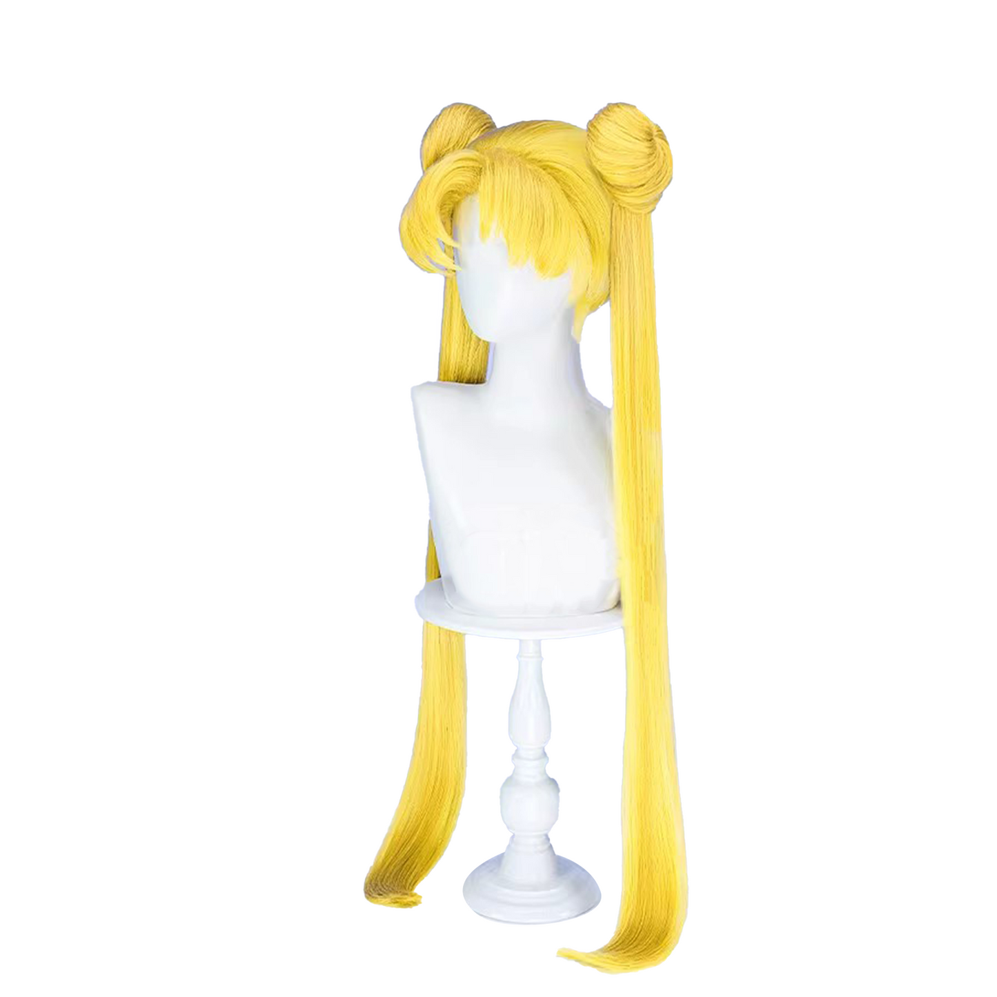 Sailor Moon Usagi Tsukino Cosplay Wig – Long Blonde Twin Tail (Non-Removable Ponytail) SM011 party X party