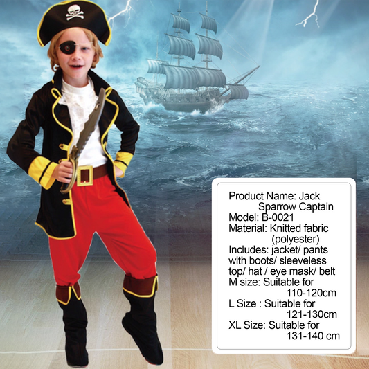 Halloween Cosplay Children's Performance Costume Pirate Captain Outfit party X party