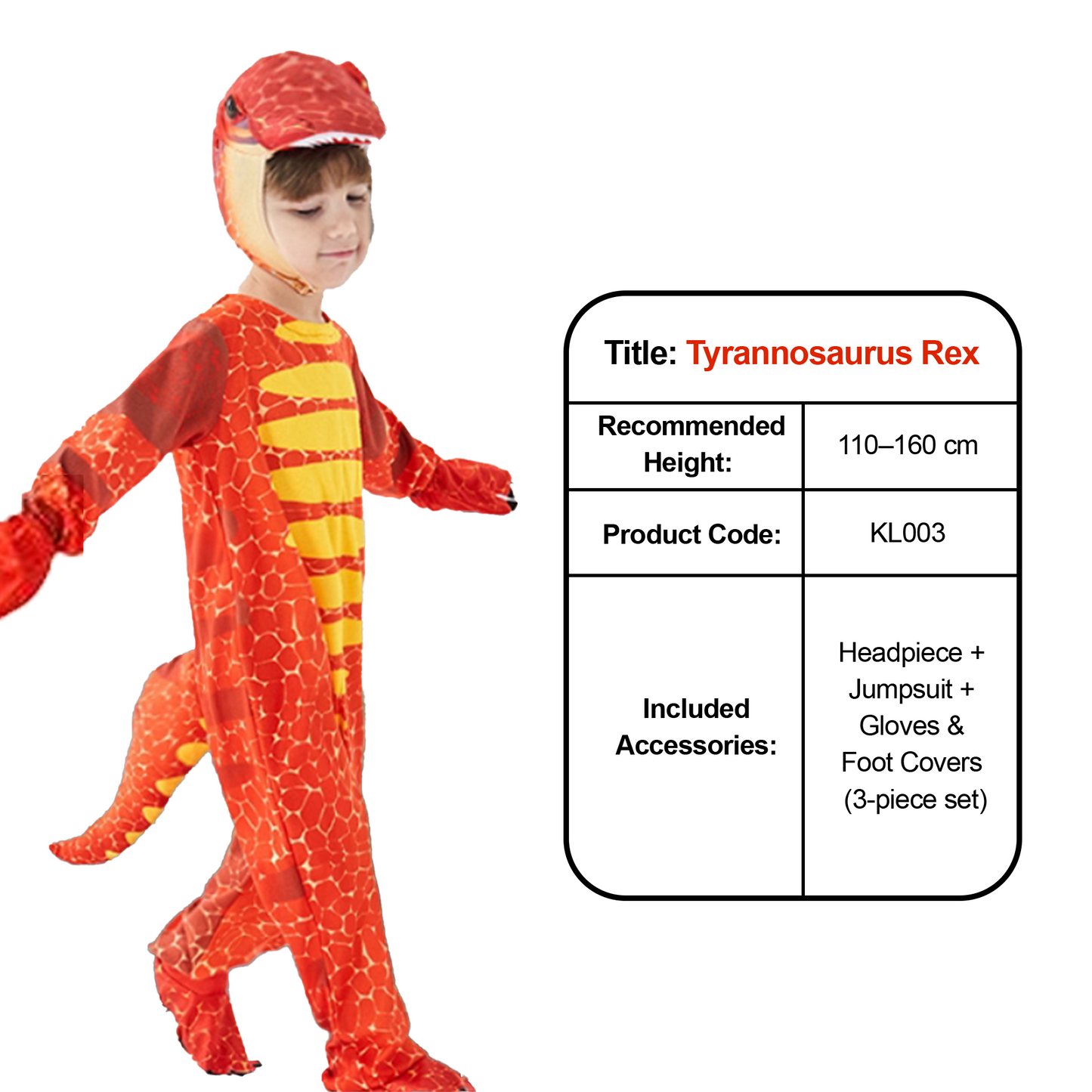 Halloween Dinosaur Costume – T-Rex, Pterosaur, Triceratops Performance Outfit party X party