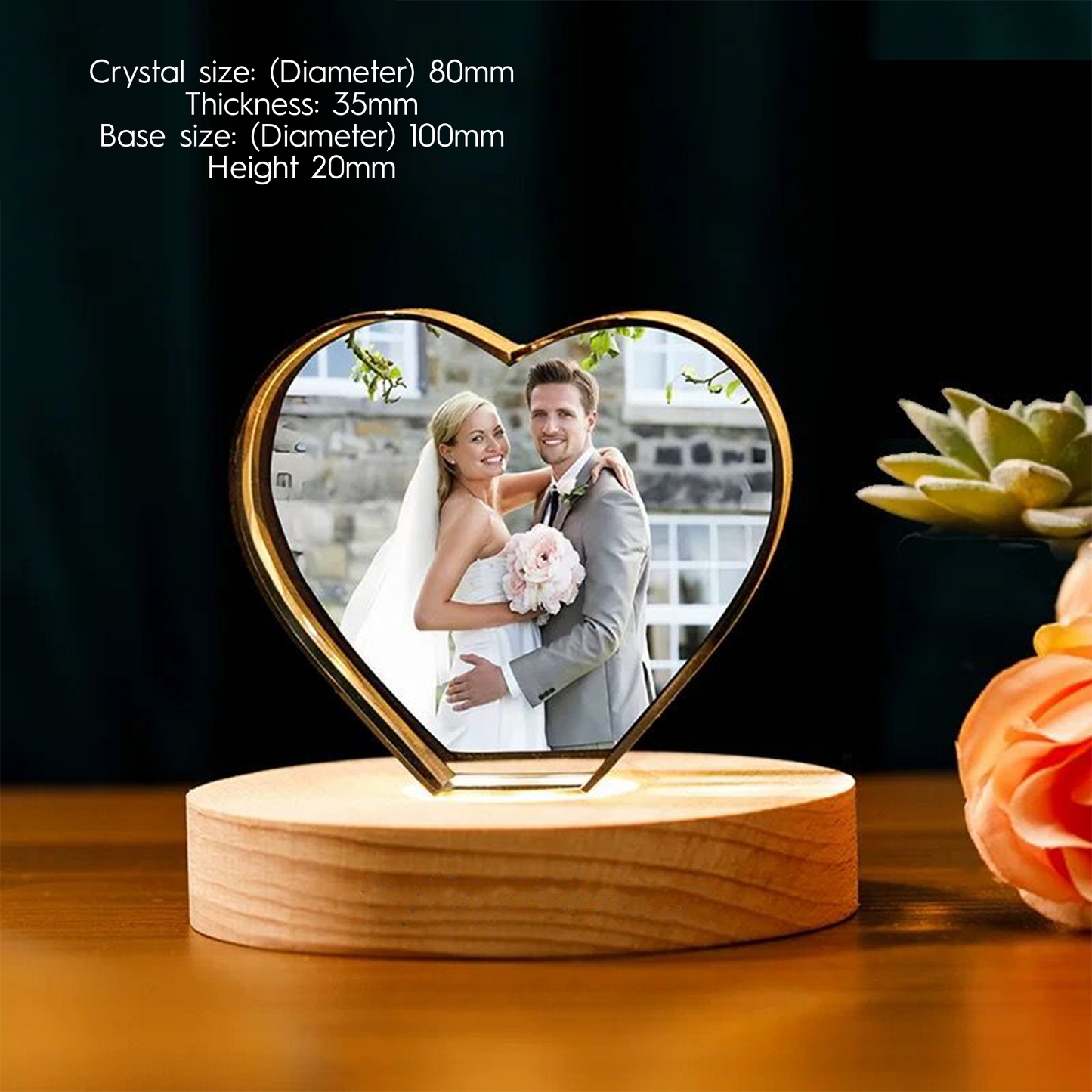 Custom Photo Crystal Ball, Couple's Anniversary Commemorative Gift, Creative Music Box Night Light Ornament party X party