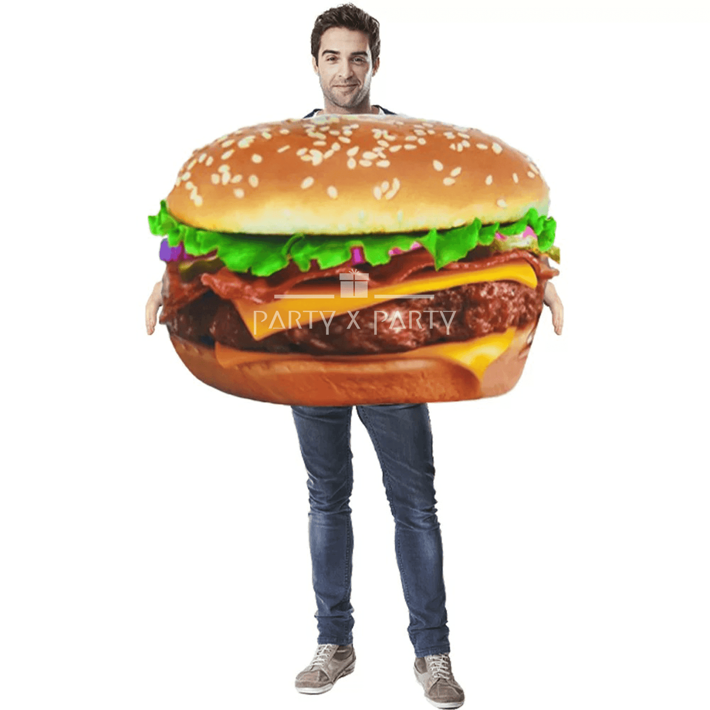 Hamburger composite Sponge Suit Funny Food-Themed Halloween Costumes for Adults & Teens – Perfect for Parties, Events, and More! - party X party