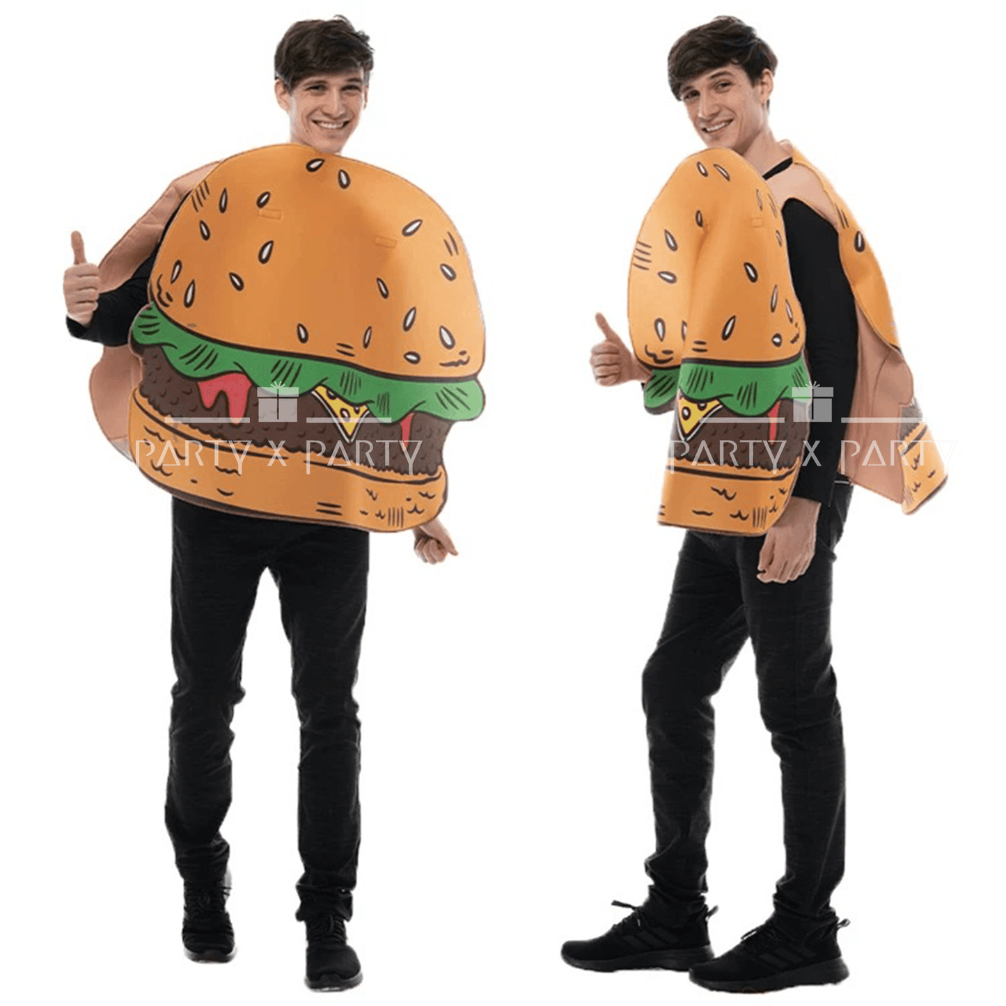 Hamburger Funny Food-Themed Halloween Costumes for Adults & Teens – Perfect for Parties, Events, and More! - party X party