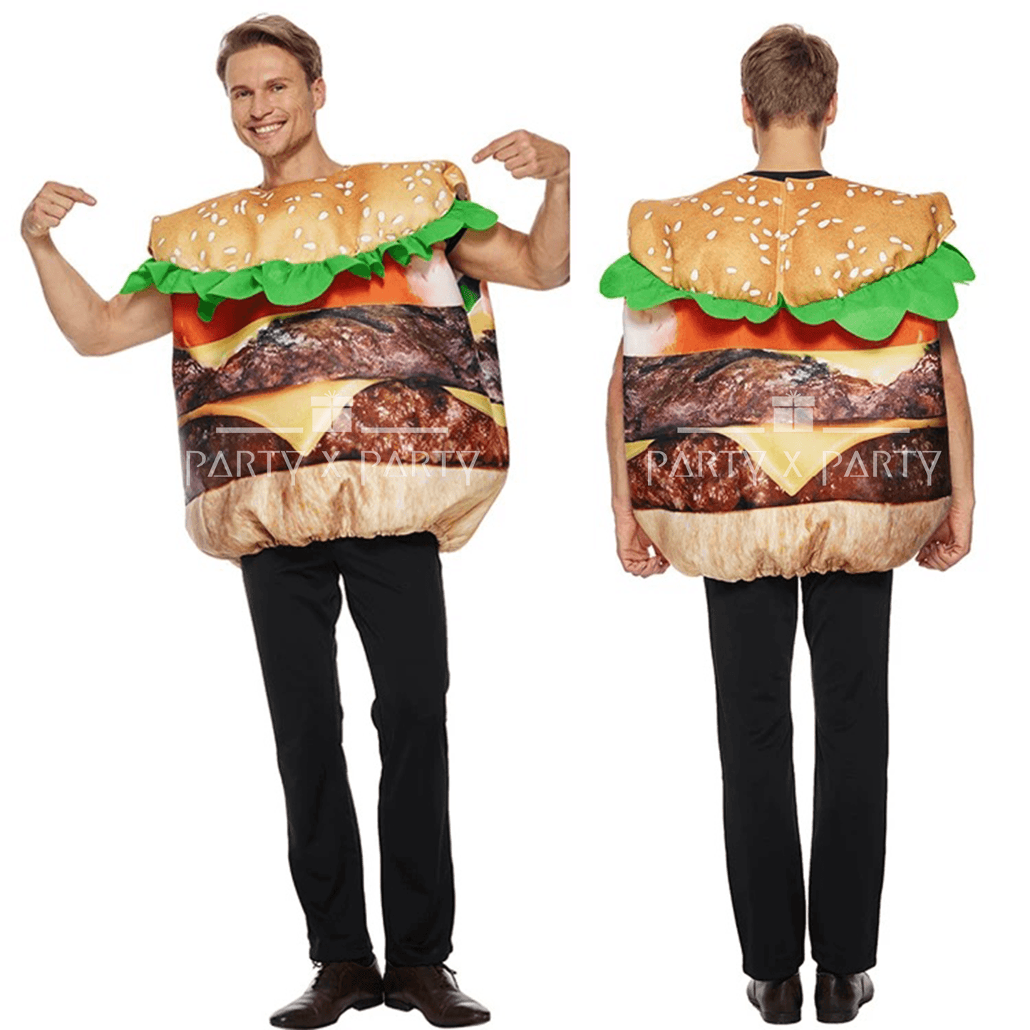 Hamburger 2 Funny Food-Themed Halloween Costumes for Adults & Teens – Perfect for Parties, Events, and More! - party X party