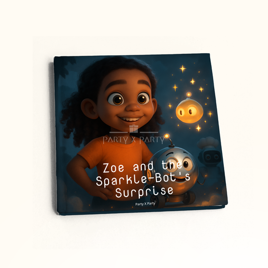 (Your Child's Name) and the Sparkle-Bot's Surprise - A Personalized Storybook party X party