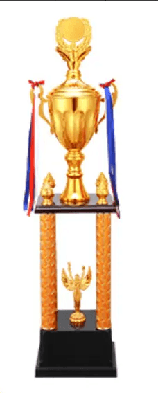 Engravable Metal Trophy | Creative Commemorative Award in Optional Sizes – TR-1470 - party X party