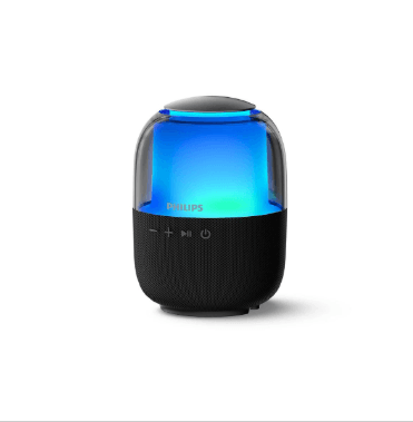 Philips TAS2108BK/00 Portable Bluetooth Speaker – Black LP‑127 | Light Show & 6 h Battery - party X party