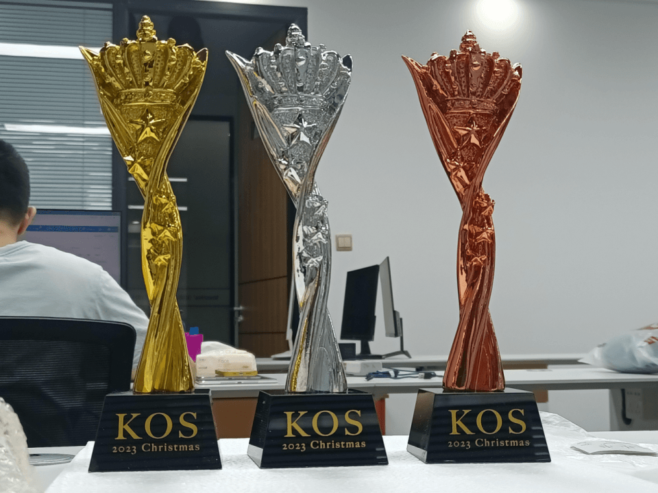 Metal Trophy Creative Trophy Three Colors Available, Can Be Engraved – TR-765 - party X party