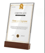 Certificate rack, honor certificate rack, memorial certificate rack, souvenir display rack, engraving – TR-1690
