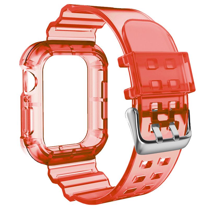 Applicable to iWatch10 glacier one-piece strap tpu transparent watch strap case one-piece apple strap – SW-10 party X party