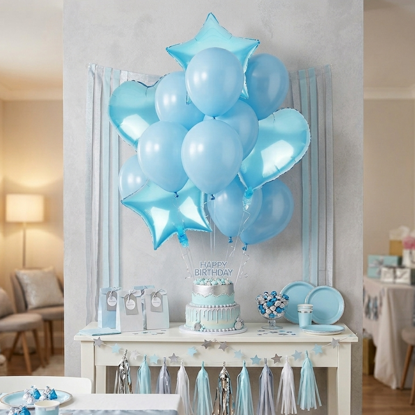 Party Balloon Decoration Set - Star and Heart Balloon Decoration Set S023 party X party