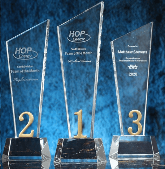 Trophy Crystal Trophy Memorial Trophy Black Crystal Base – TR-345 - party X party