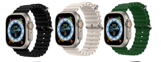 Applicable to Apple Watch iwatch56789SE Ocean S9 Double Buckle Ultra2 Silicone Watch – SW-07 - party X party