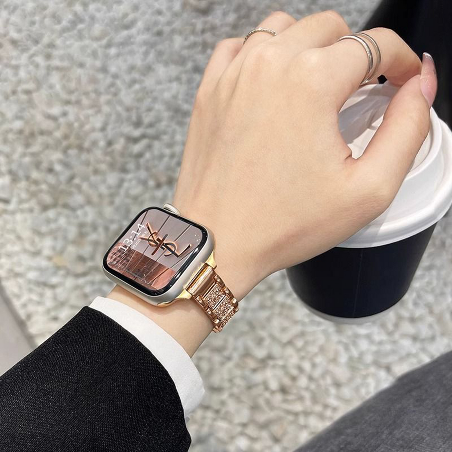 Apple Watch Strap – Full Diamond Luxury Metal Band SW-18 party X party