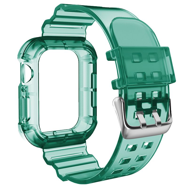 Applicable to iWatch10 glacier one-piece strap tpu transparent watch strap case one-piece apple strap – SW-10 party X party