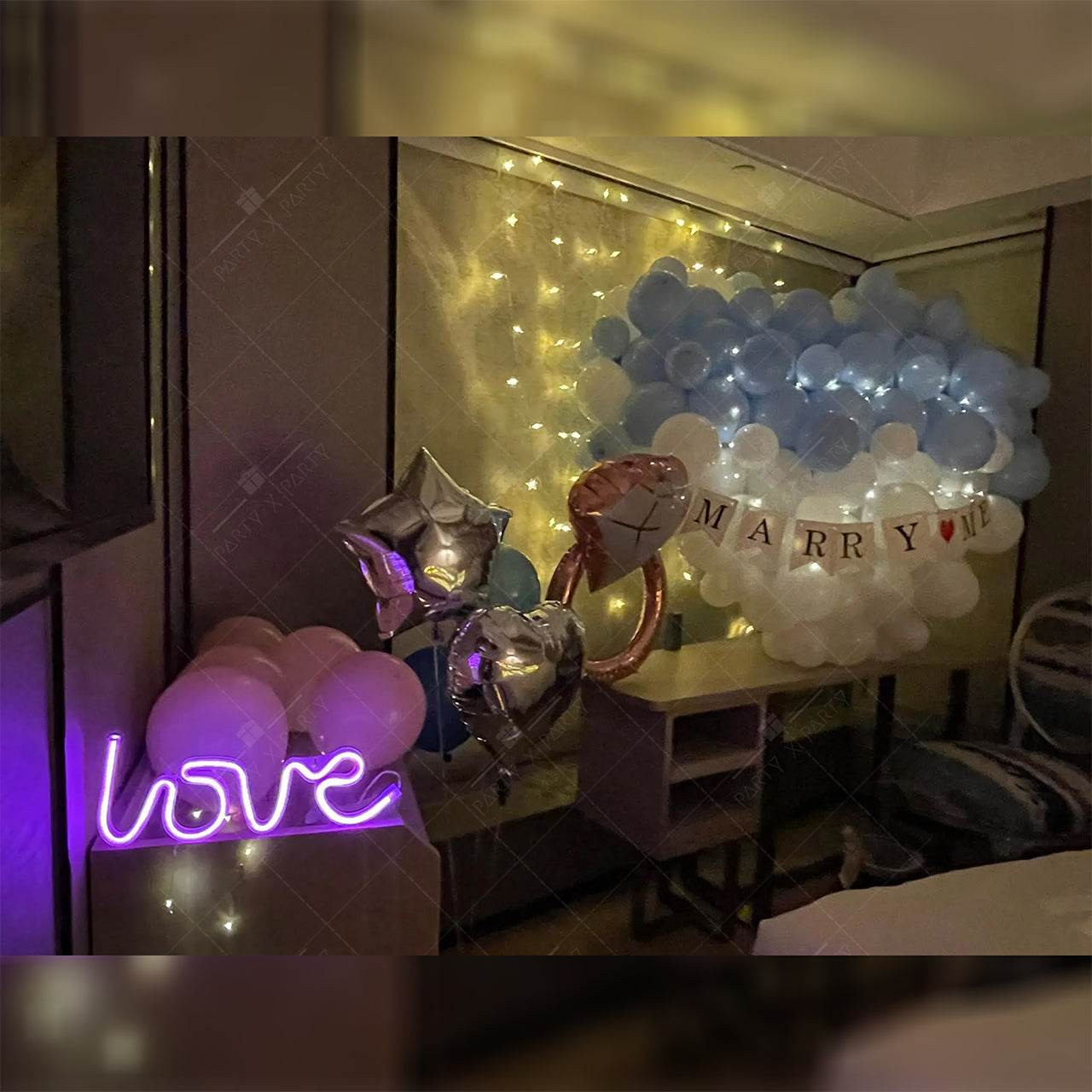 3D Big Heart Decoration Set Door-to-Door Decoration Service--H003 - party X party