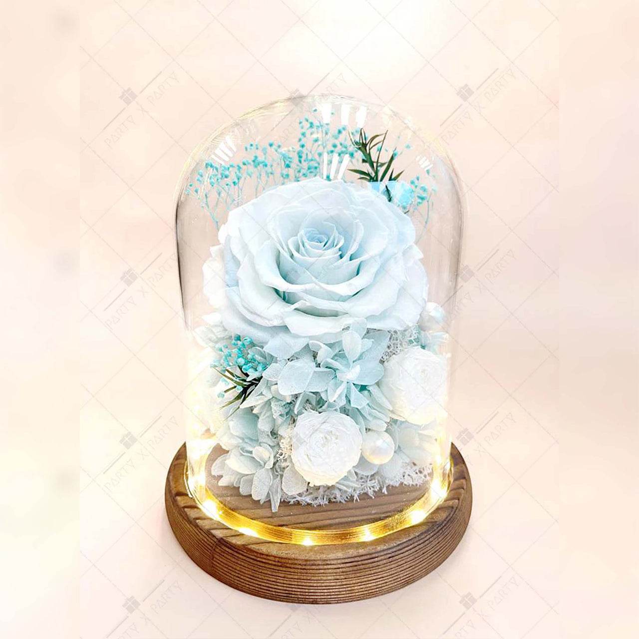 Eternal Pink & Blue Rose Flower Display – F12 - party X party