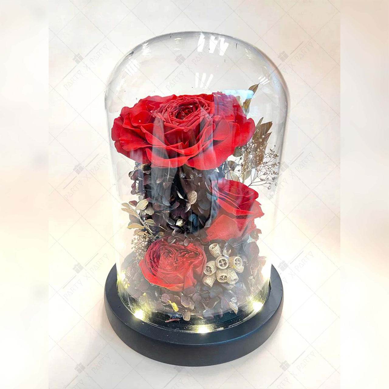 Eternal Red Flower Arrangement Display – F07-RD - party X party