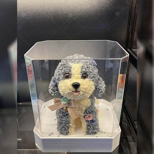 Dog Modeled Doll with Everlasting Flower– F19 - party X party