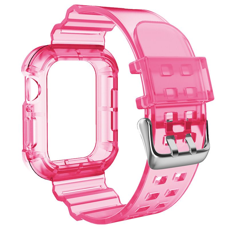Applicable to iWatch10 glacier one-piece strap tpu transparent watch strap case one-piece apple strap – SW-10 party X party