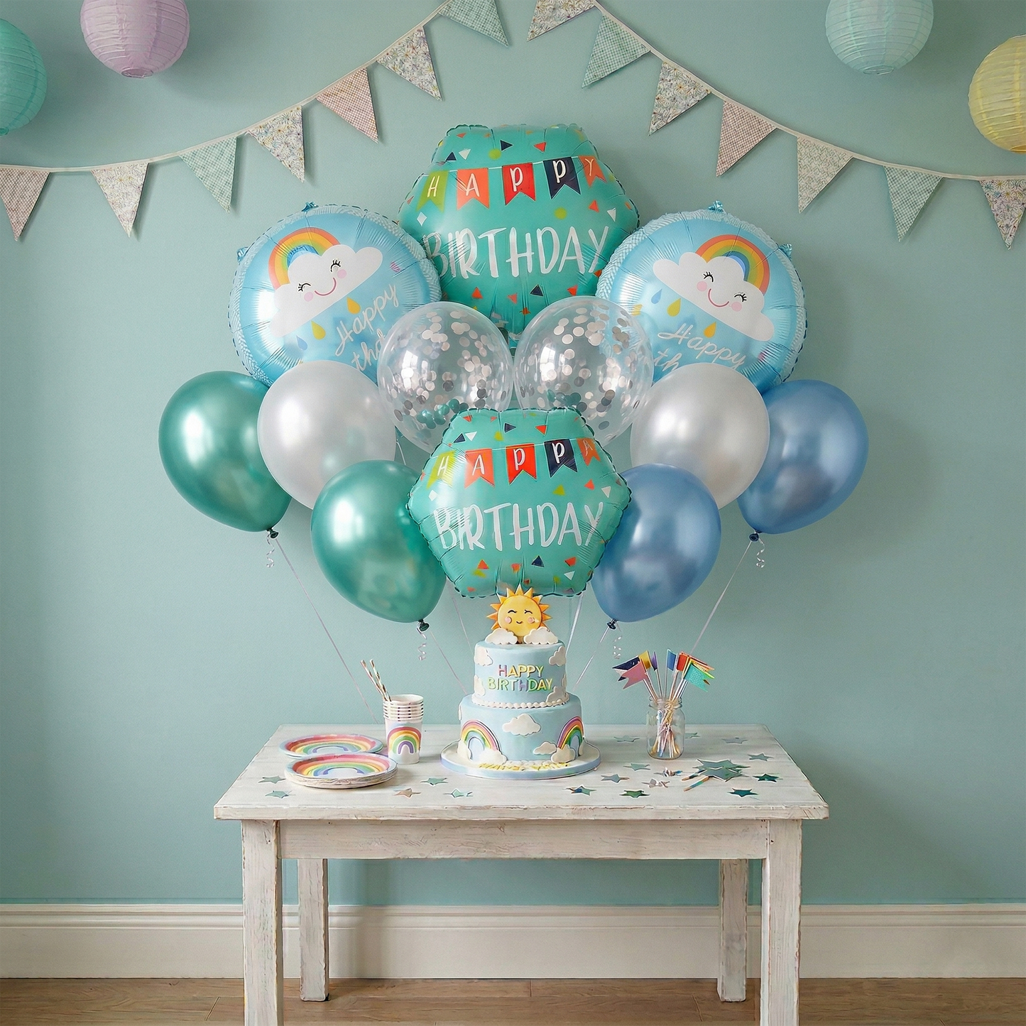 Metallic Birthday Balloon Set | Simple Party Decoration – S106 party X party