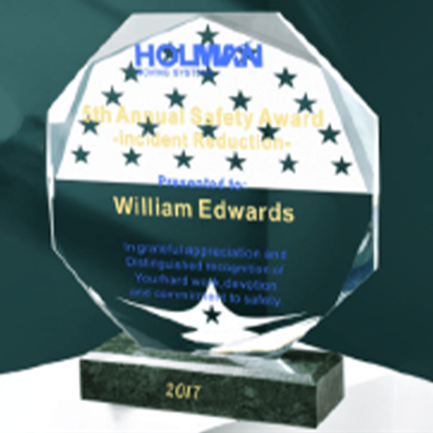 Crystal Trophy Fixed Size - Customizable Color and Engraving – TR-365 - party X party