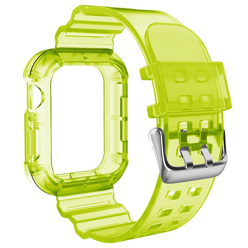 Applicable to iWatch10 glacier one-piece strap tpu transparent watch strap case one-piece apple strap – SW-10 party X party