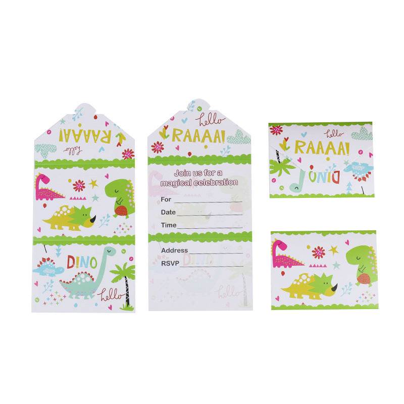Dinosaur-Themed Birthday Party Tableware Kit for 12 – Helium-Free Tableware & BBQ Set – North Point Store Only--A028 - party X party