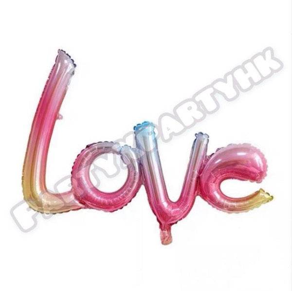 One-piece LOVE (4 colors) aluminum film balloon birthday balloon party decoration – B028 - party X party