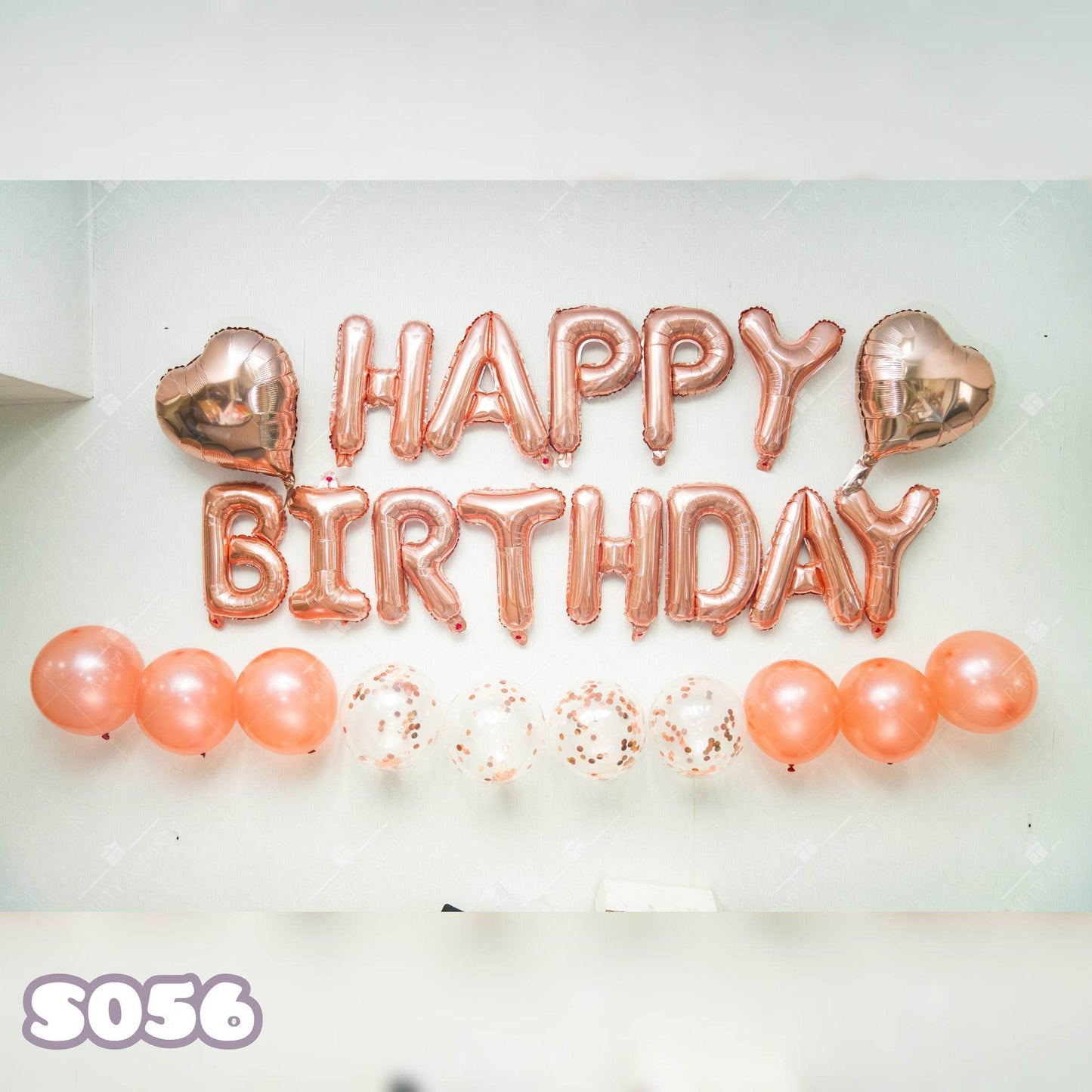 Birthday Hearts, Sequined Balloons Simple Party Decoration Set – S056 - party X party