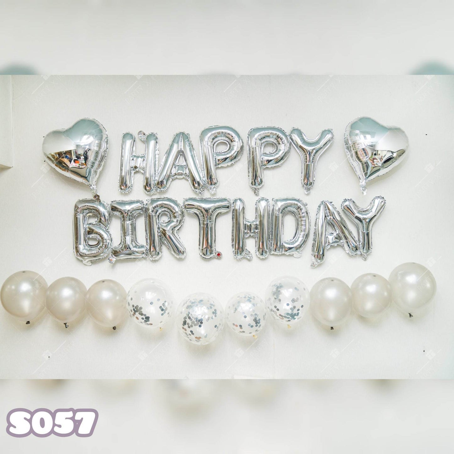 Birthday Heart, Sequin Balloon Party Decoration Set – S057